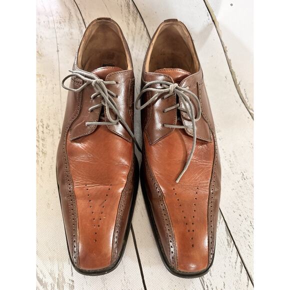 Sz 14 Stacy Adams Brown Leather Oxford Lace Up Dress Shoes 14 M 24189-14 main image 7